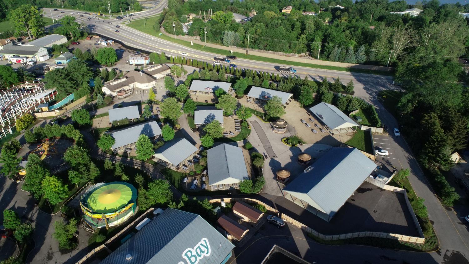 Aerial view of the grove