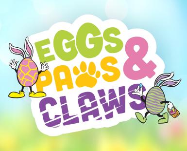 Eggs, Paws and Claws Colorful Text