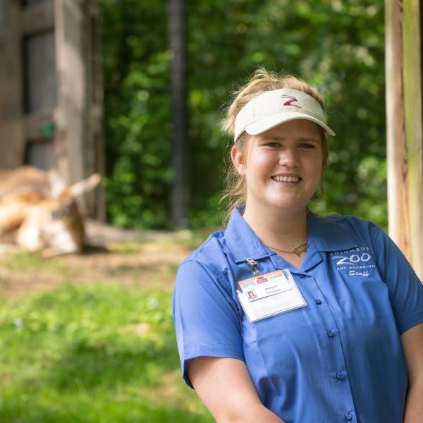 education staff with kangaroo